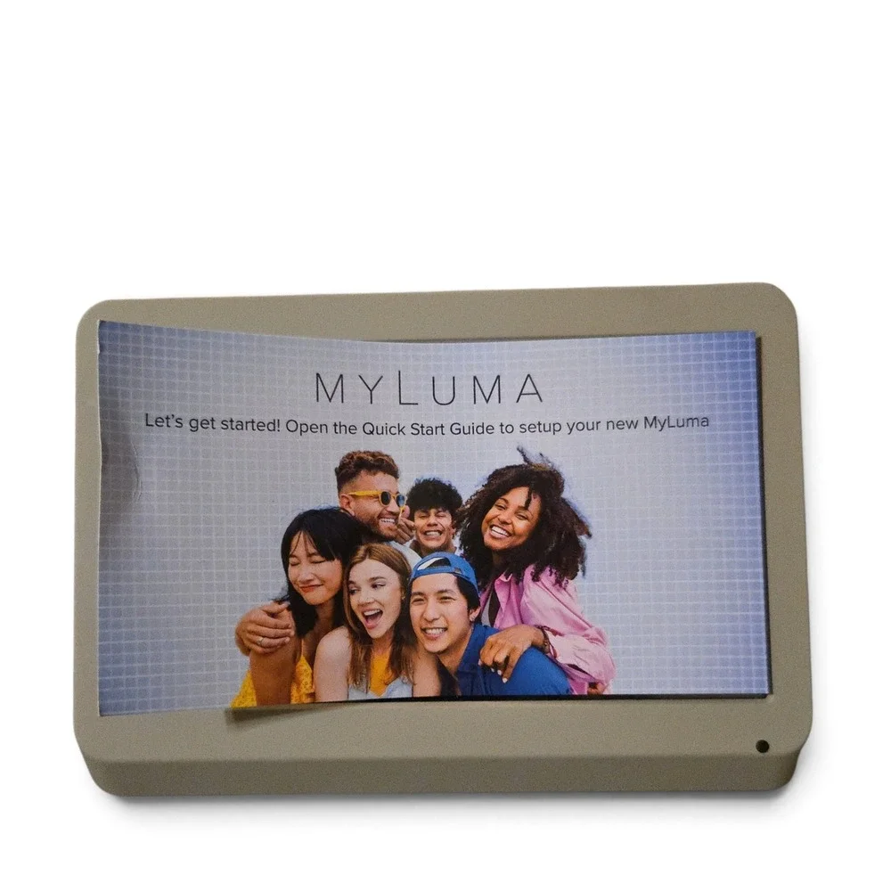 Digital Photo Frame WiFi Smart Simply Smart Home MyLuma Brand New Tan Blue LED